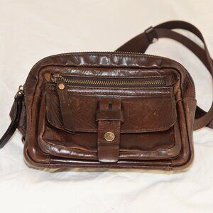 Brown Leather Belt/Shoulder Bag